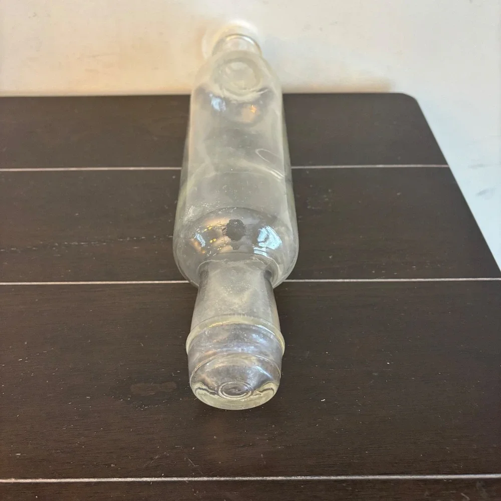 Vintage | Clear Glass Hollow Fillable Rolling Pin | 14.5